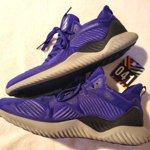 Mens Adidas AlphaBounce Purple/Grey 13